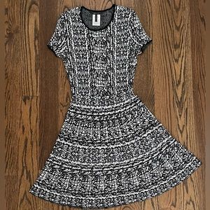 BCBG MaxAzria black and white dress, size large